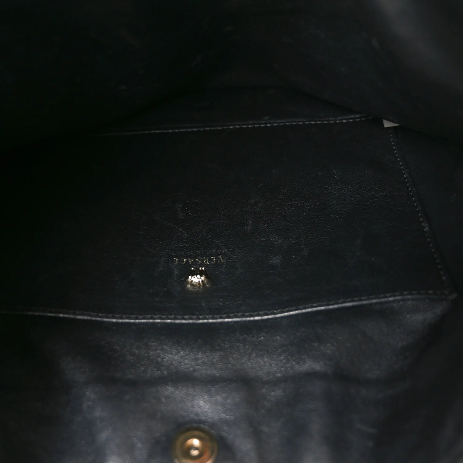 Calfskin Palazzo Fringe Shoulder Bag Black - Image 5
