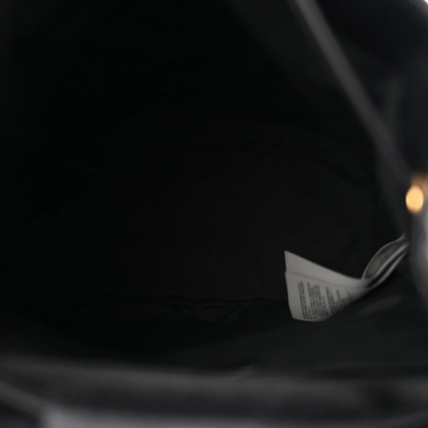 Calfskin Quilted Medusa Backpack Black - Image 5