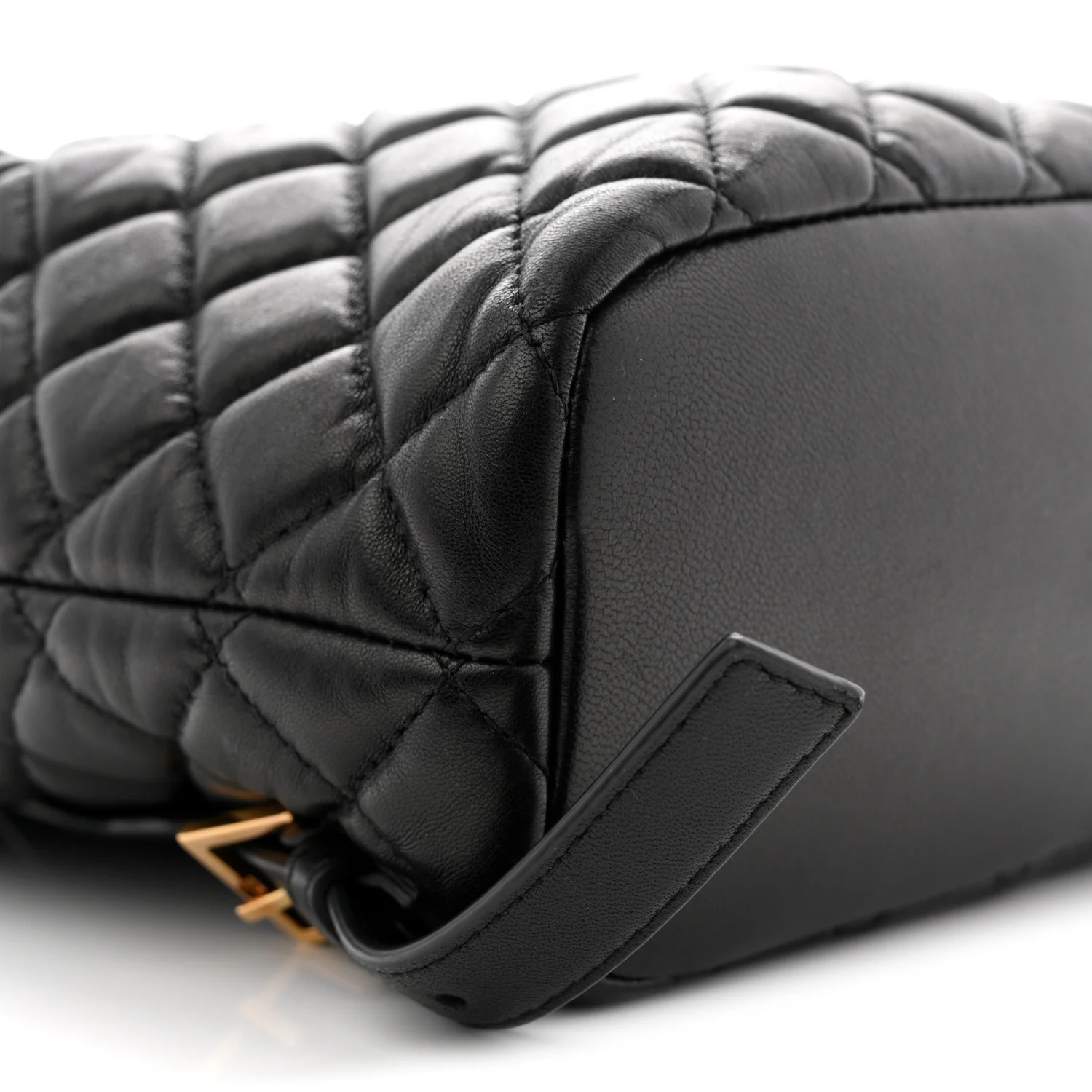 Calfskin Quilted Medusa Backpack Black - Image 8