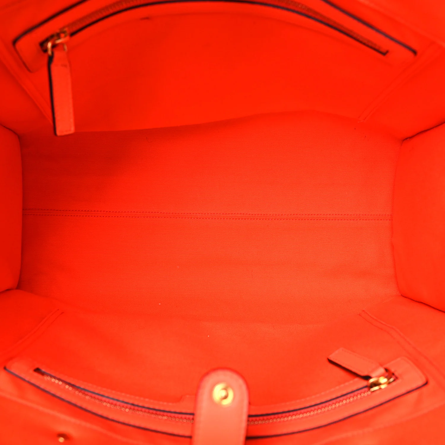 Canvas Calfskin La Medusa Tote Bag Orange - Image 5