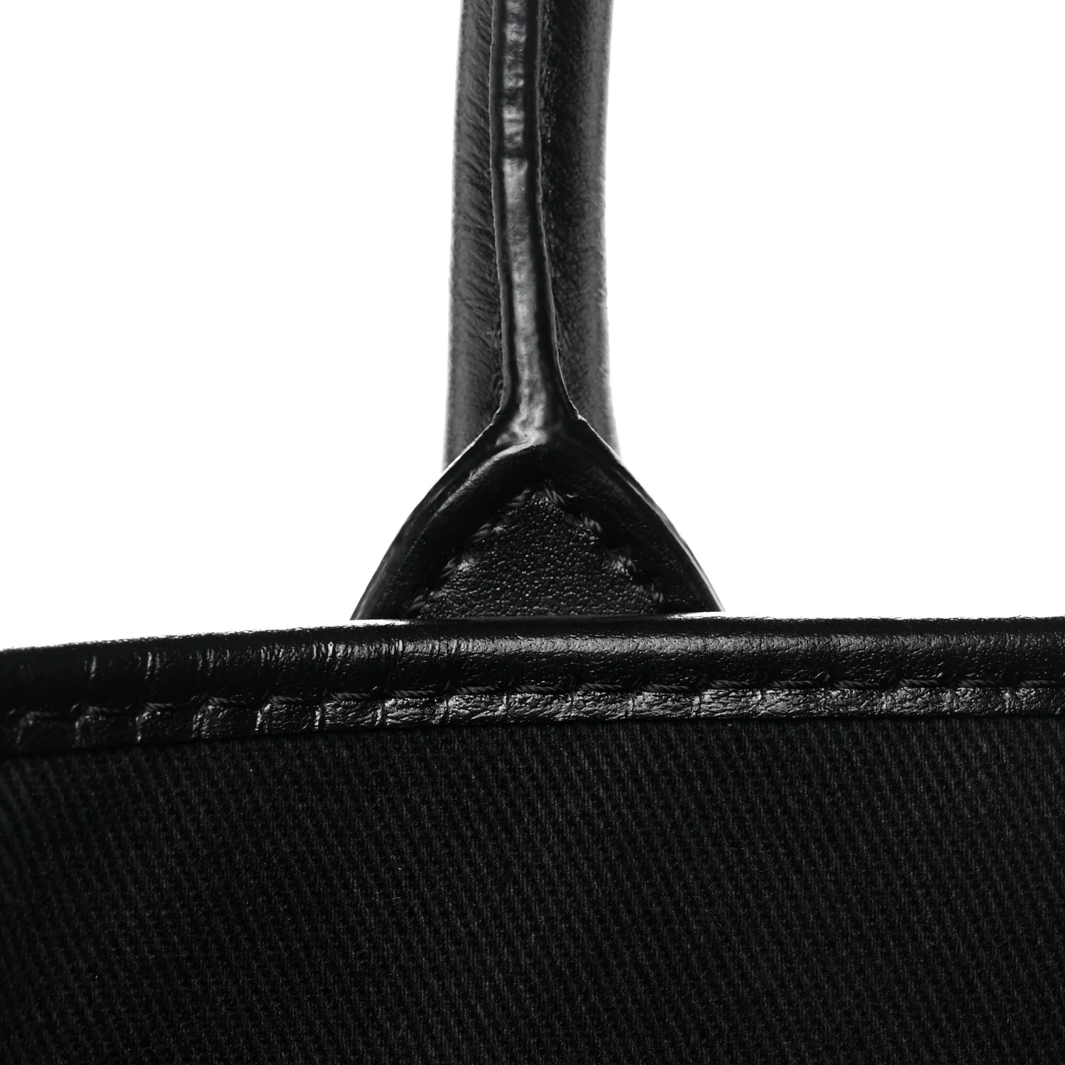 Coated Canvas Calfskin La Greca Signature Tote Bag Black Khaki - Image 13