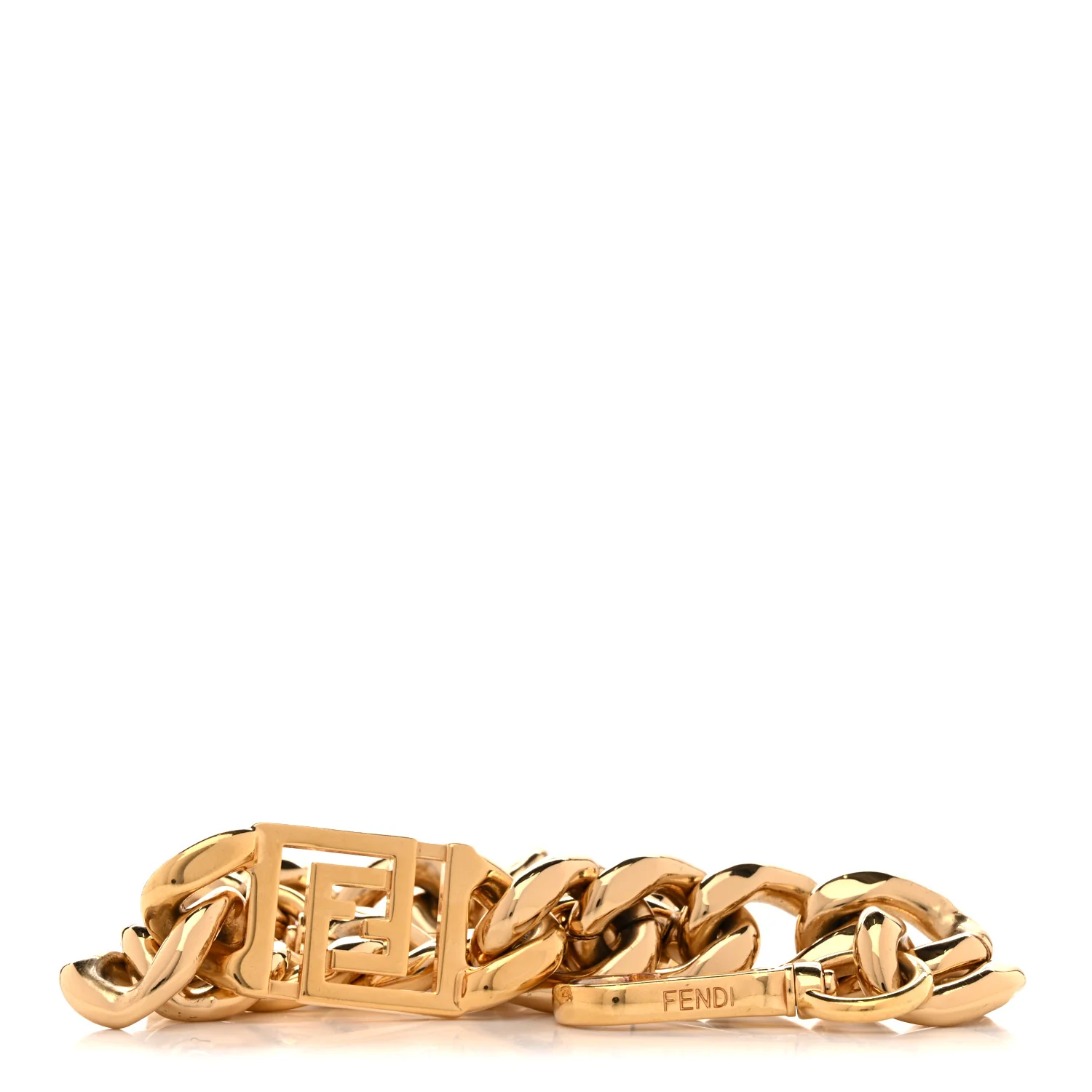 FENDI X VERSACE Metal Catena Chain Strap Gold - Image 4