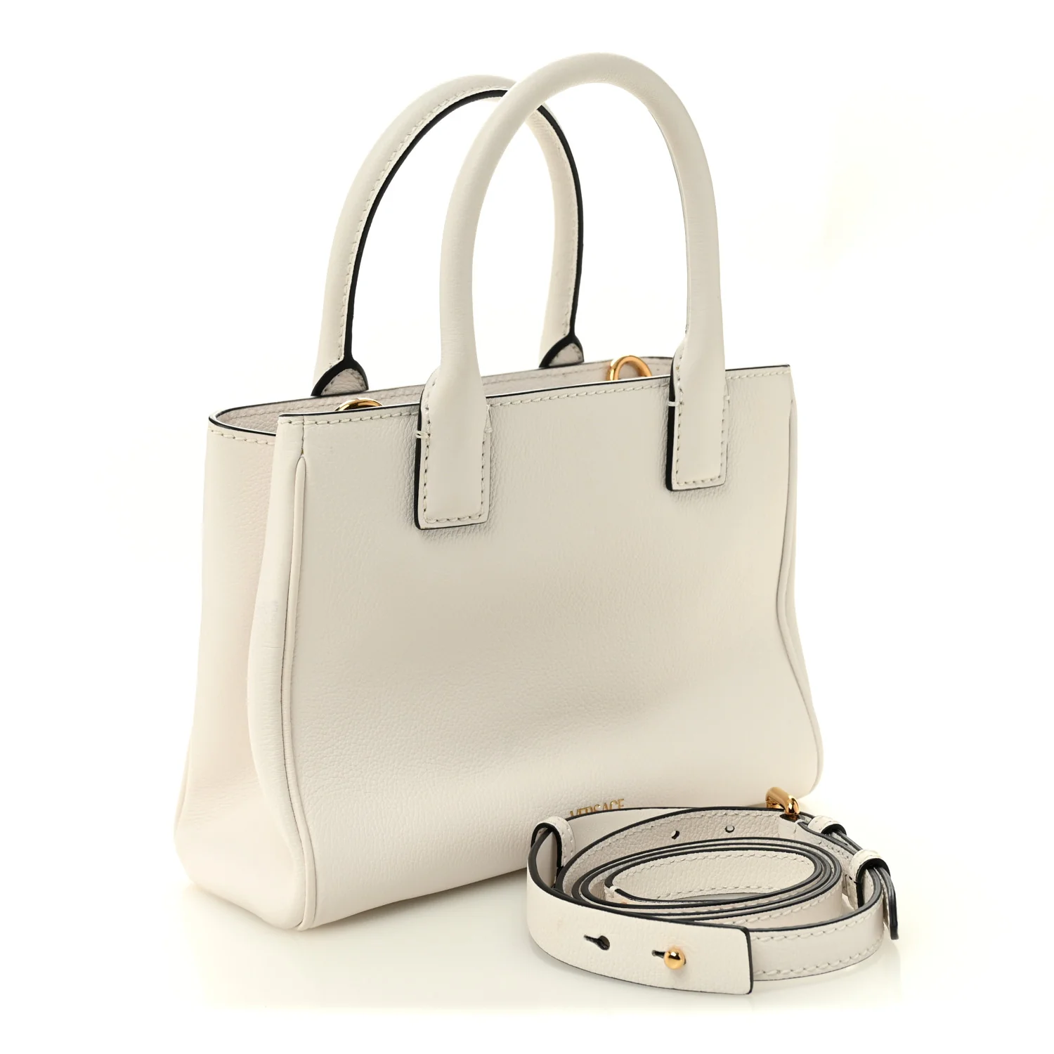 Grained Calfskin Small La Medusa Chain White - Image 3