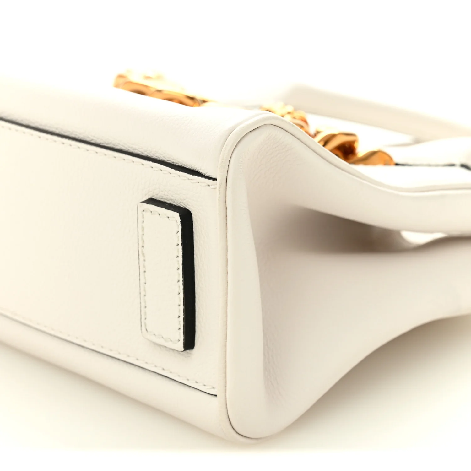 Grained Calfskin Small La Medusa Chain White - Image 9