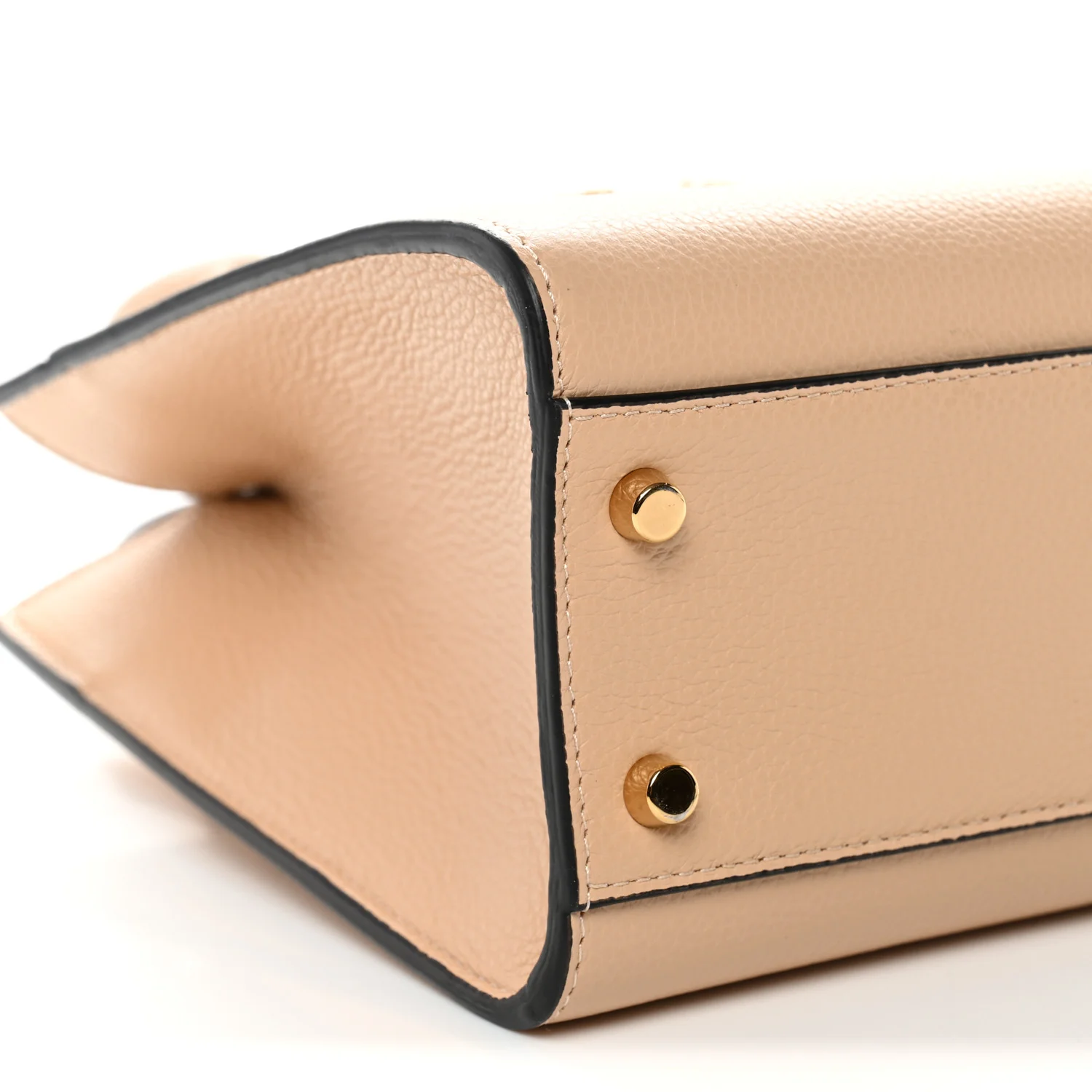 Grainy Calfskin Virtus Top Handle Tote Beige - Image 8