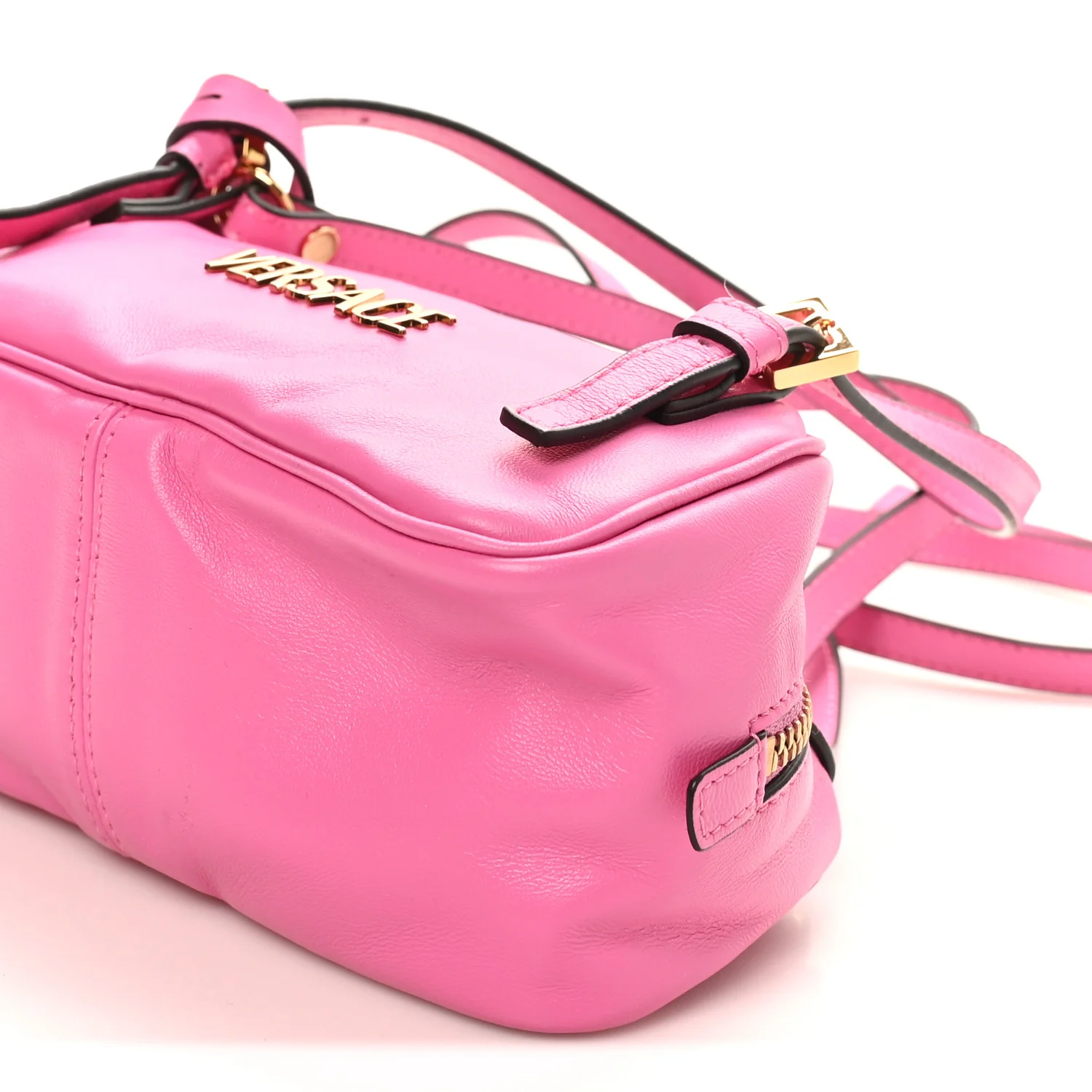 Lambskin Tag Bowling Bag Pink - Image 9