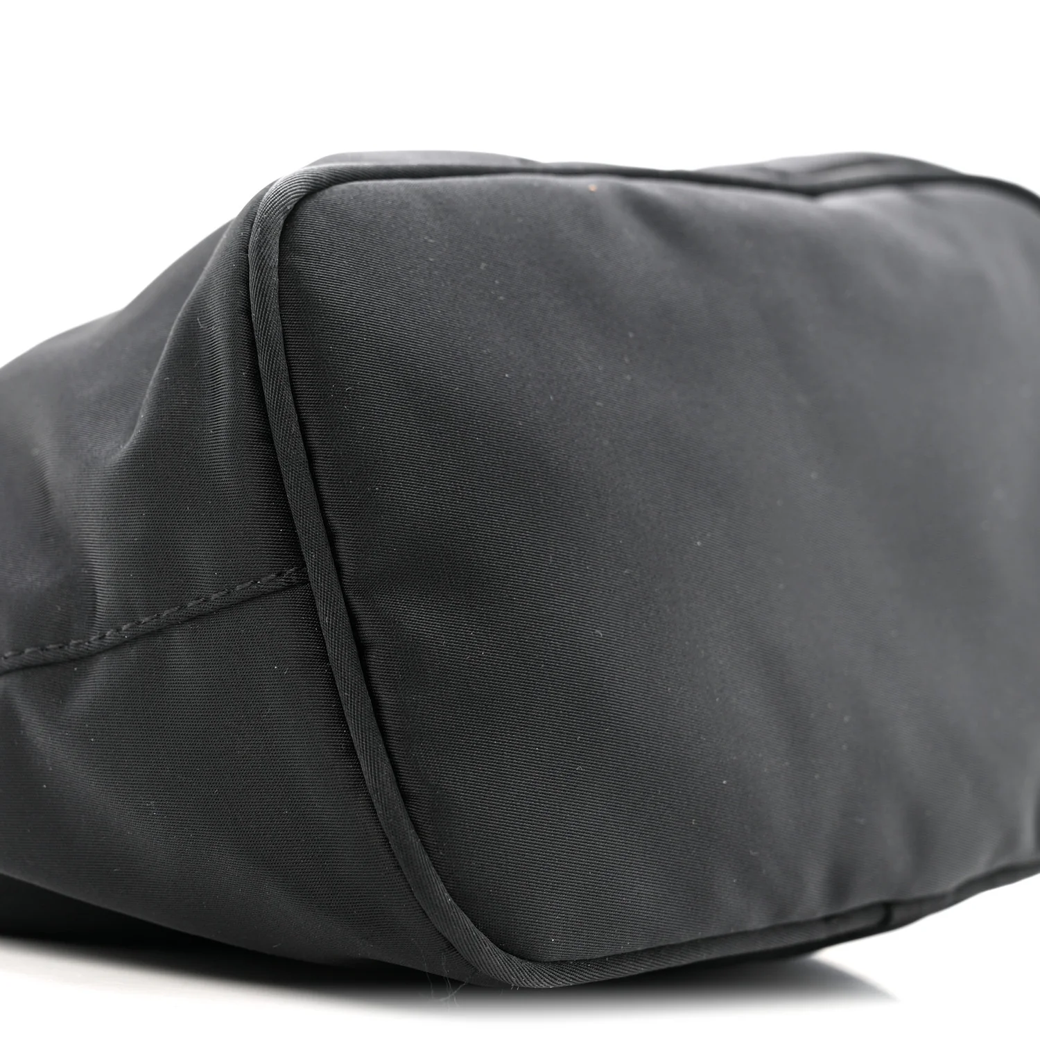 Nylon Medusa Drawstring Bucket Bag Black - Image 10