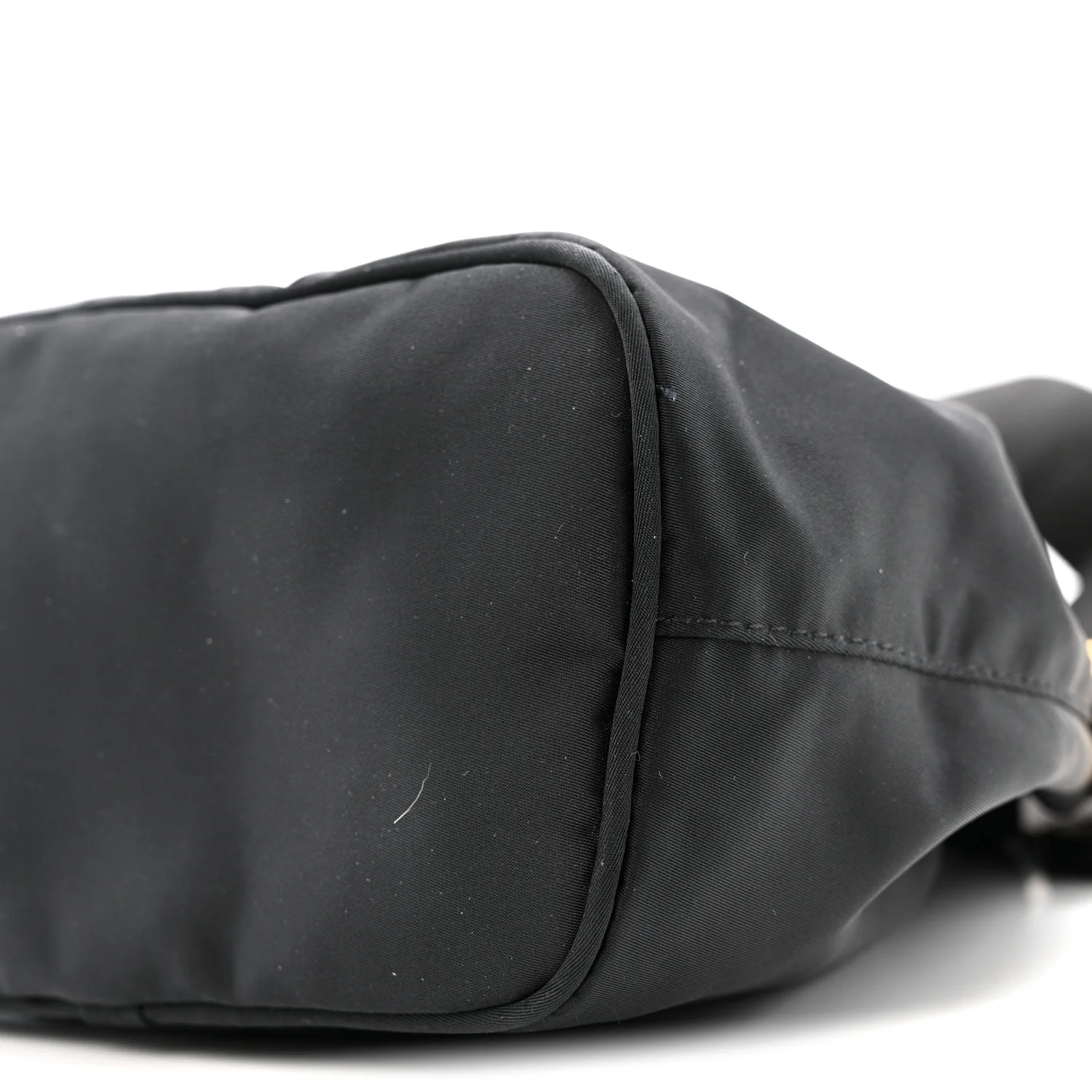 Nylon Medusa Drawstring Bucket Bag Black - Image 11