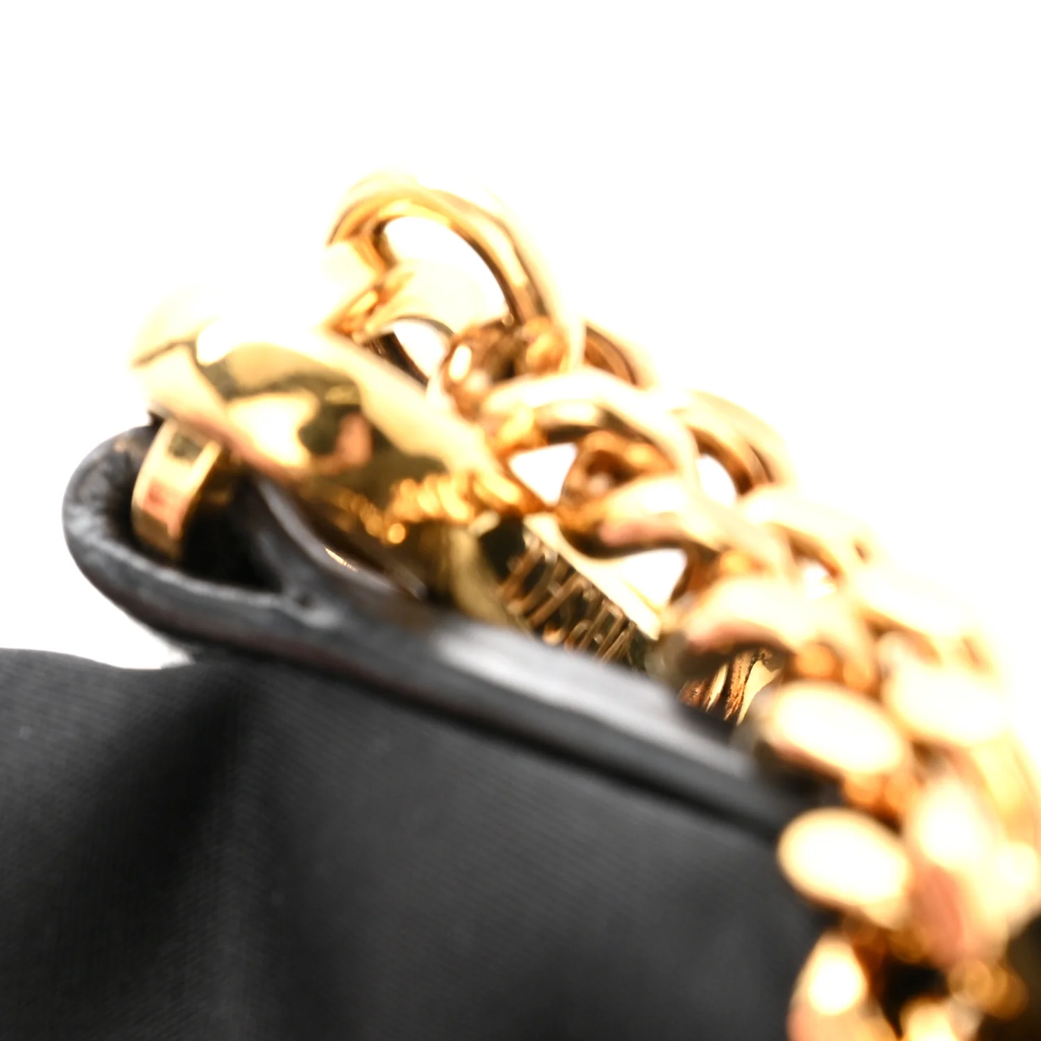 Nylon Medusa Drawstring Bucket Bag Black - Image 12
