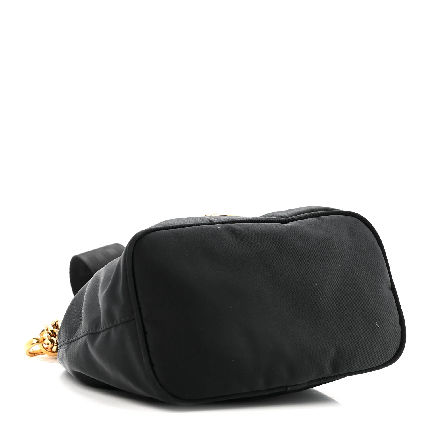 Nylon Medusa Drawstring Bucket Bag Black - Image 4