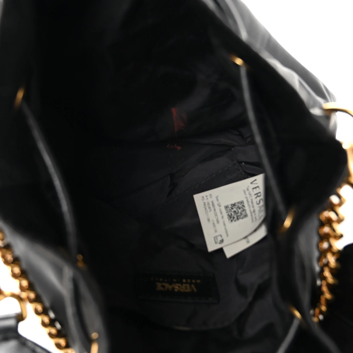Nylon Medusa Drawstring Bucket Bag Black - Image 9