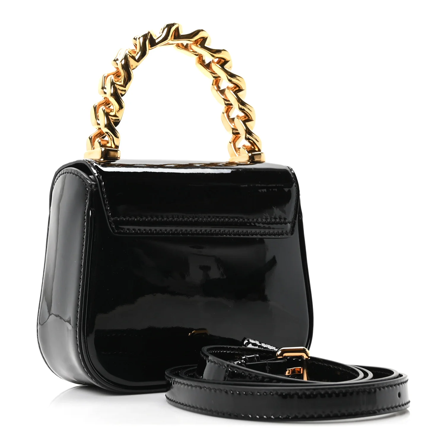 Patent Mini La Medusa Bag Black - Image 3