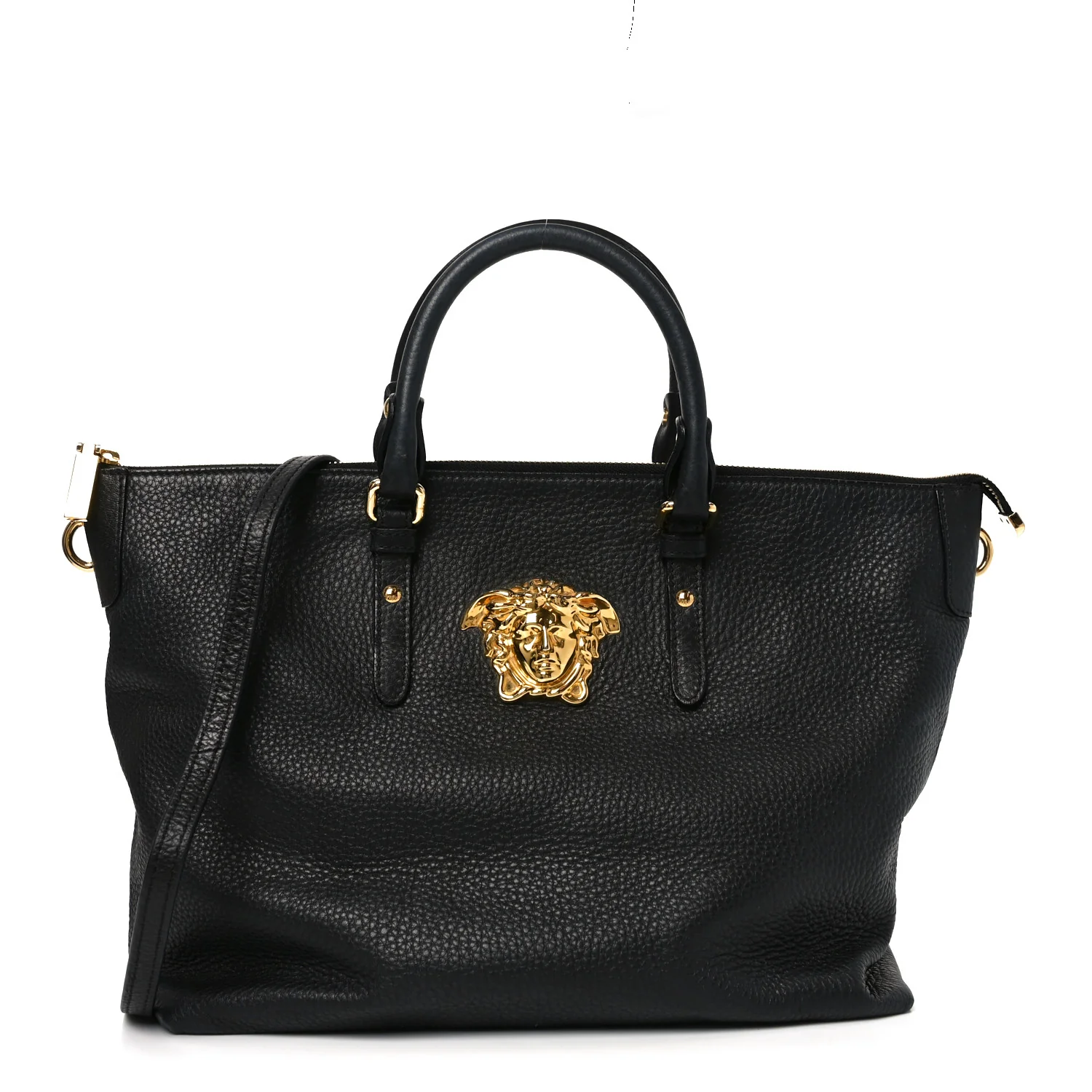 Vitello Medusa Tote Black